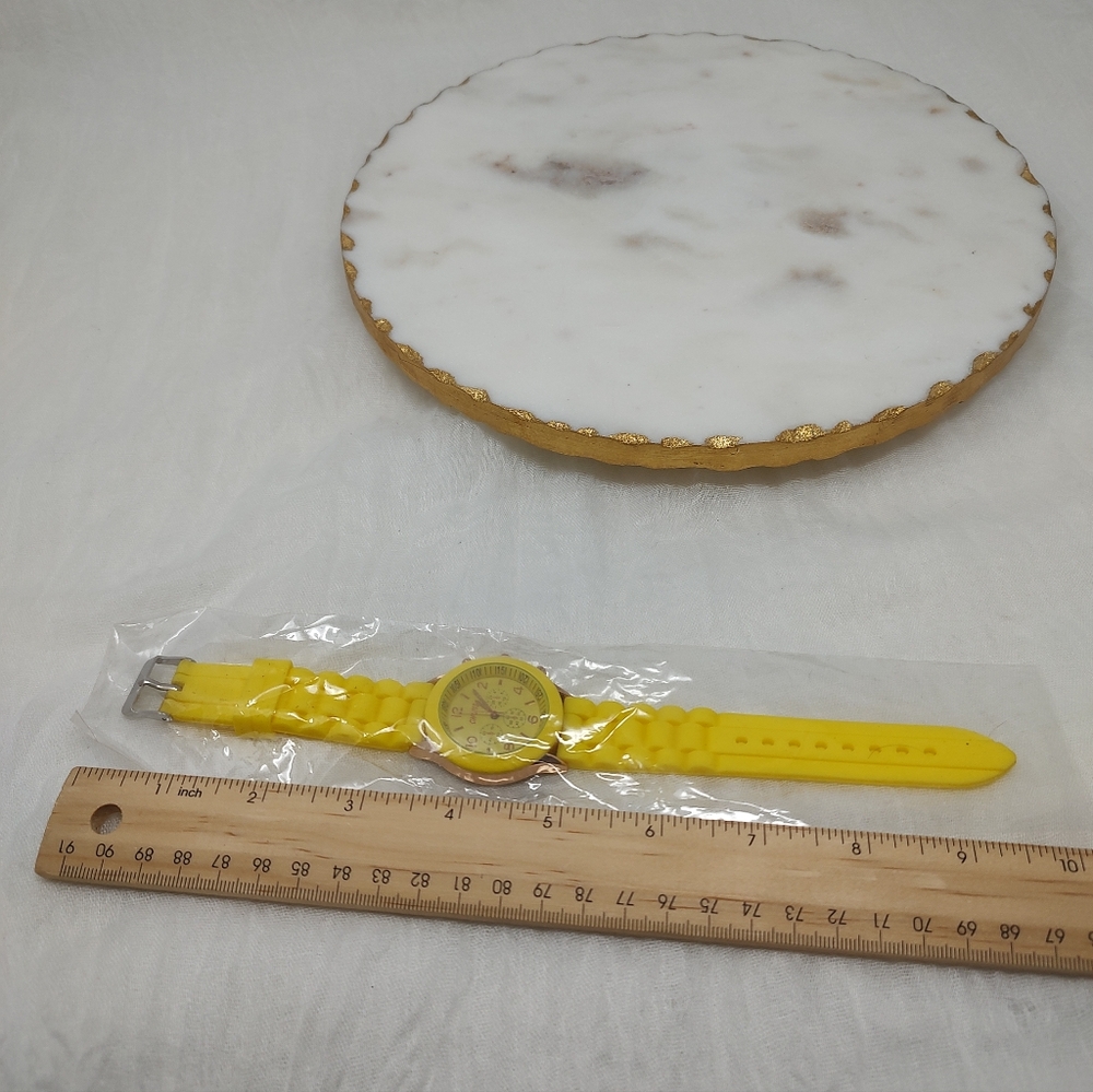 New Bright Yellow Women's Silicone Watch